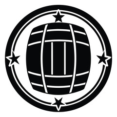 oktoberfest beer barrel vector icon