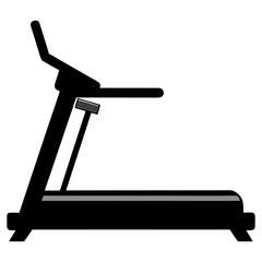Silhouette vector illustration of treadmill for exercise