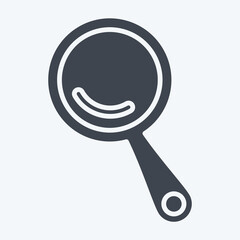 Icon Pan. related to Kitchen Utensils symbol. glyph style. design editable