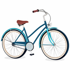 red bicycle isolated on white