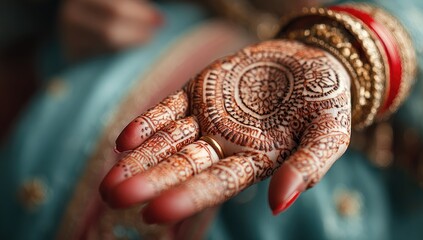 Fototapeta premium Close-up of a decorated hand