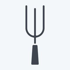 Icon Fork. related to Kitchen Utensils symbol. glyph style. design editable