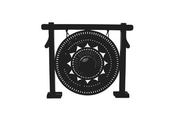 Gong vector isolated on white background