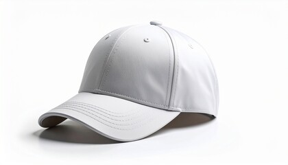 Fototapeta premium Minimalist Clean White Baseball Cap Sportswear Headwear Mockup Isolated