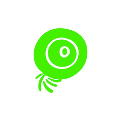 green frog on white doodle