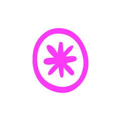 set of abstract flowers doodle