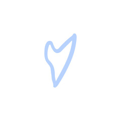 Obraz premium tooth icon on white background doodle