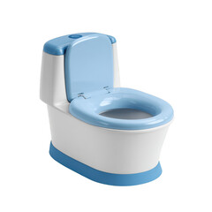 Children's potty with integrated splash guard, ensuring hygiene and cleanliness in shared family bathrooms [Transparent Background PNG].
