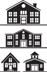 Fototapeta premium Architectural Silhouettes of Varied Buildings