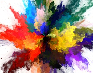 Fototapeta premium Colorful powder explosion (1)