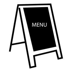 menu board sign vector illustration