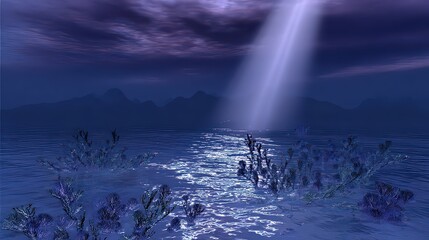 rainbow over the water