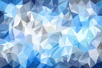 Abstract geometric pattern of varying shades of blue and gray triangles