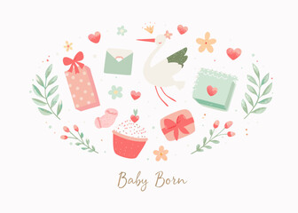 set of christmas elements for design