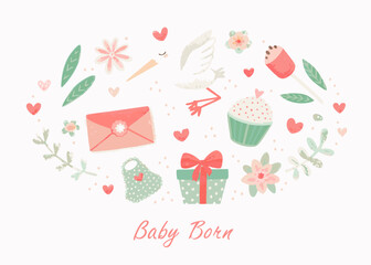 vector illustration of a christmas tree with gifts