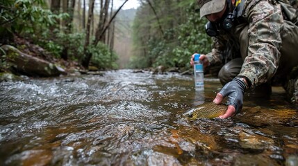 Macroinvertebrate water testing assesses aquatic insect populations to evaluate freshwater ecosystem health and detect pollution impacts.