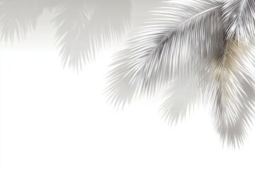 Gray palm fronds cast soft shadows