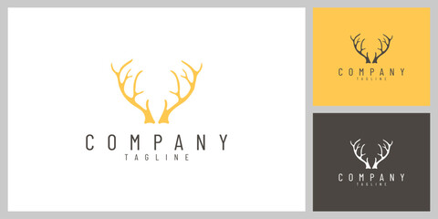 WildCrown &ndash; Elegant Deer Antlers Emblem Inspired by Nature and Adventure
