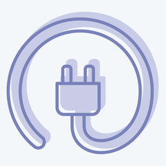 Icon Plug. related to Charging symbol. two tone style. design editable
