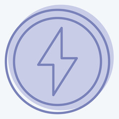 Icon Energy. related to Charging symbol. two tone style. design editable