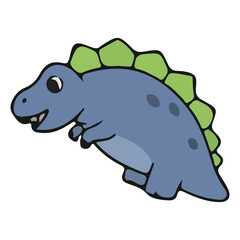 Fototapeta premium Cute and Adorable Cartoon Dinosaur Icon and Sticker, Cute dinosaur design, Prehistoric dinosaur