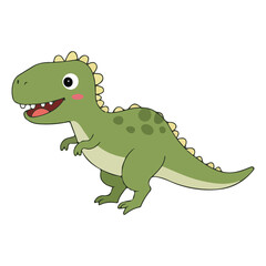 Fototapeta premium Cute and Adorable Cartoon Dinosaur Icon and Sticker, Cute dinosaur design, Prehistoric dinosaur