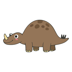 Naklejka premium Cute and Adorable Cartoon Dinosaur Icon and Sticker, Cute dinosaur design, Prehistoric dinosaur