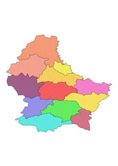 Luxembourg Map Shaded Edition – 3D Style Vector Design for Modern Wall Art, Posters, and Tourism Projects