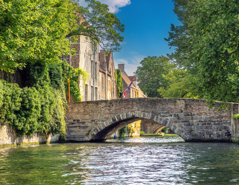 The oldest bridge in Bruges (Brugge), East Flanders, Belgium