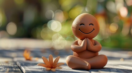 3D render iconA clay character representing fire with a fiery aura and burning objects around it 3d electric