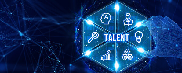 Open your talent and potential. Talented human resources - company success. 3d illustration