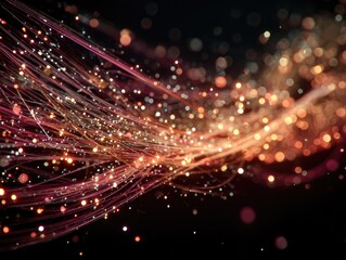 Obraz premium Abstract swirling lines of light