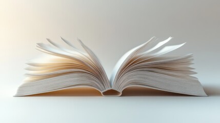 Fototapeta premium Open Book on Light Background