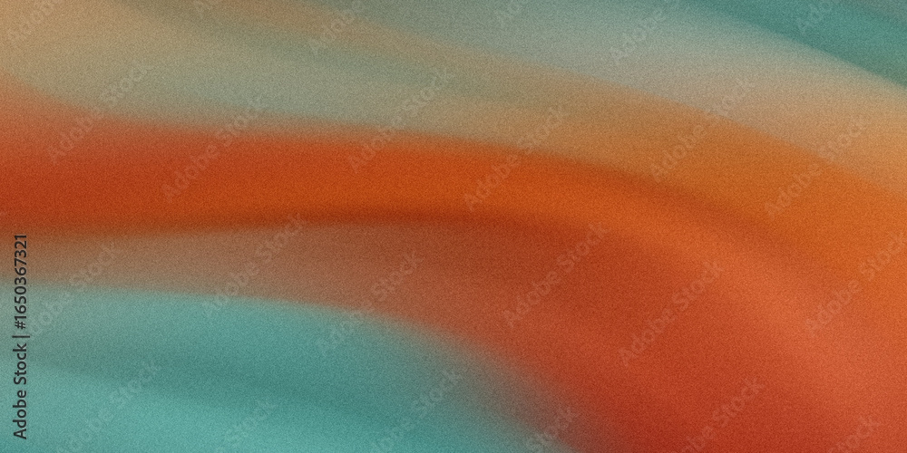 Wall mural a grainy abstract background features smooth gradients of orange and blue, creating a modern and art