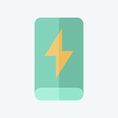 Icon Power Bank. related to Charging symbol. flat style. design editable