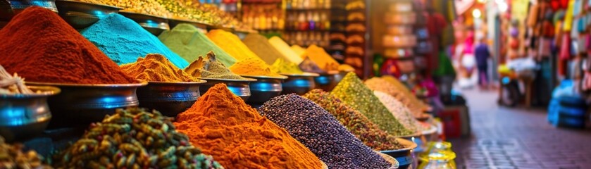 A bustling openair market in a foreign country, filled with colorful spices, fresh produce, and handcrafted souvenirs Electric car