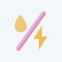 Icon Hydro. related to Charging symbol. flat style. design editable