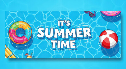 Fototapeta premium It's Summer Time Fun at the Pool