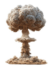 A mushroom cloud explosion