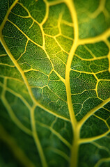 green leaf macro. Generative AI
