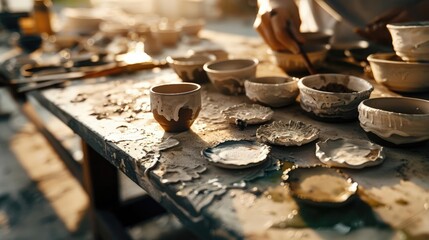 A Close-up Shot of a Silhouettes of people at a wedding with watercolor details