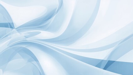 Abstract blue and white flowing lines create a dynamic, modern design.