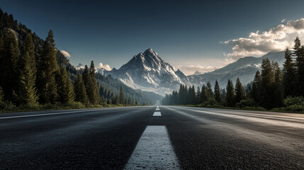 road to the mountains. Generative AI