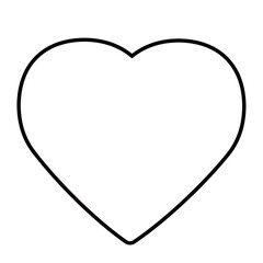 ハート　アイコン　シンプル　丸み