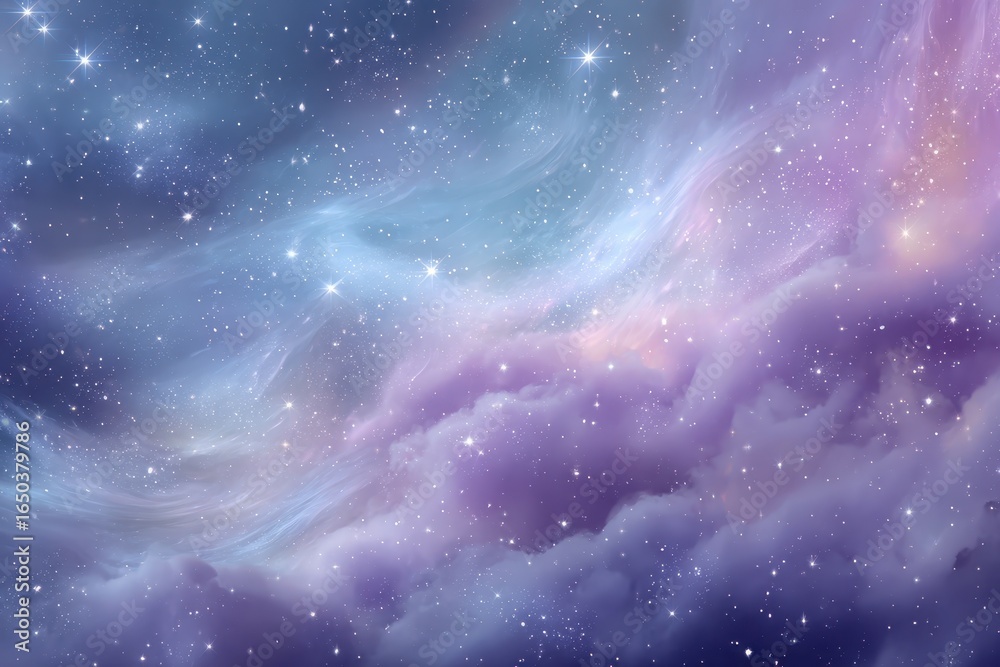 Canvas Prints vibrant unicorn galaxy light filled with shimmering stars and ethereal clouds illuminated by cosmic 