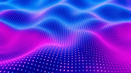 Abstract Wavy Background Blue Pink Purple Dotted Pattern Digital Texture image