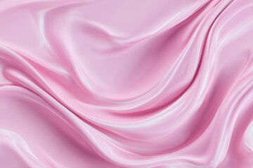 Obraz premium Elegant pink fabric drapes flowing smoothly in soft waves, creating a serene and tranquil atmosphere, perfect for interior decoration or artistic inspiration