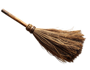 broom on white background