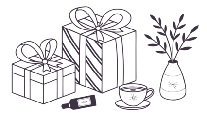vector illustration of a gift box