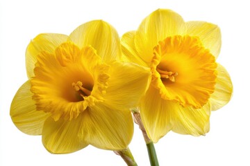Bright yellow daffodils blooming in spring celebrate the beauty of nature and symbolize renewal in a garden setting